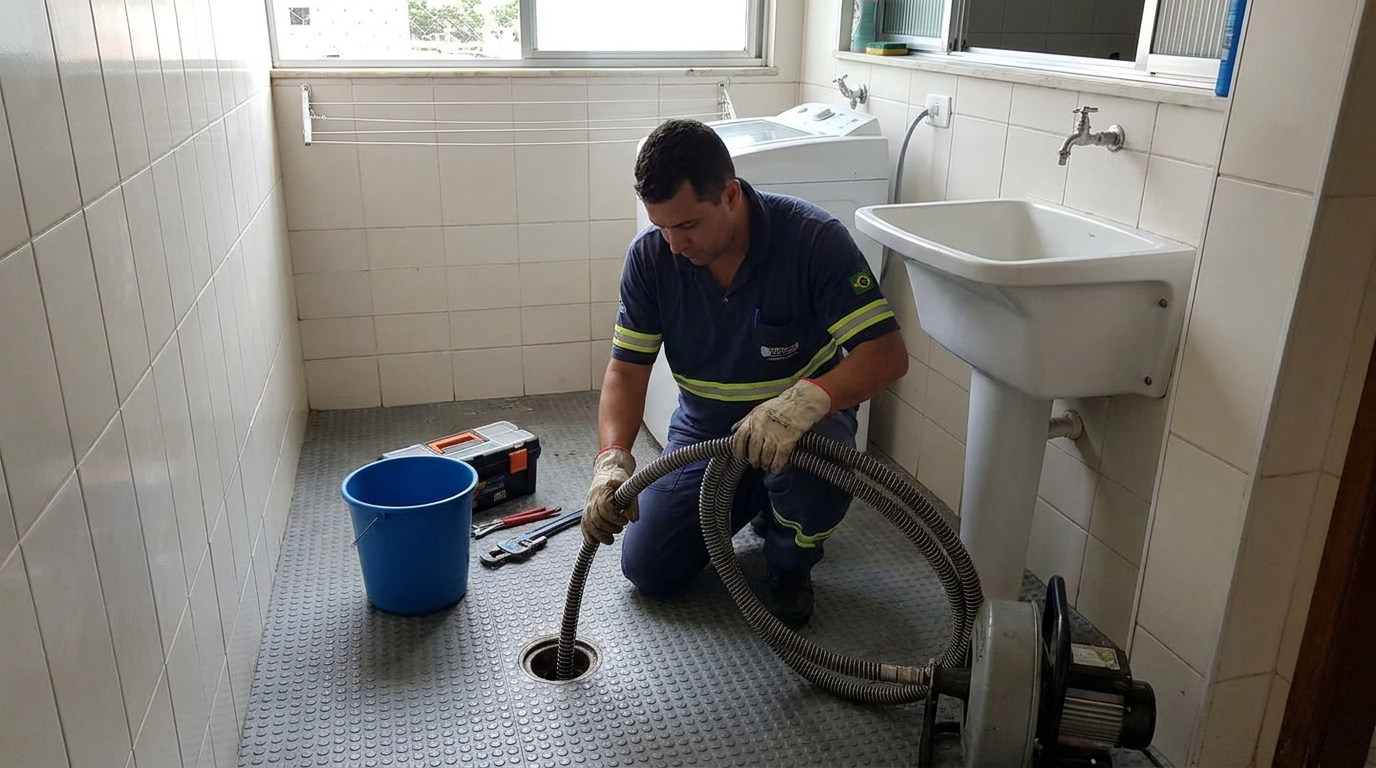 Desentupimento de ralo residencial em Indaiatuba‑SP