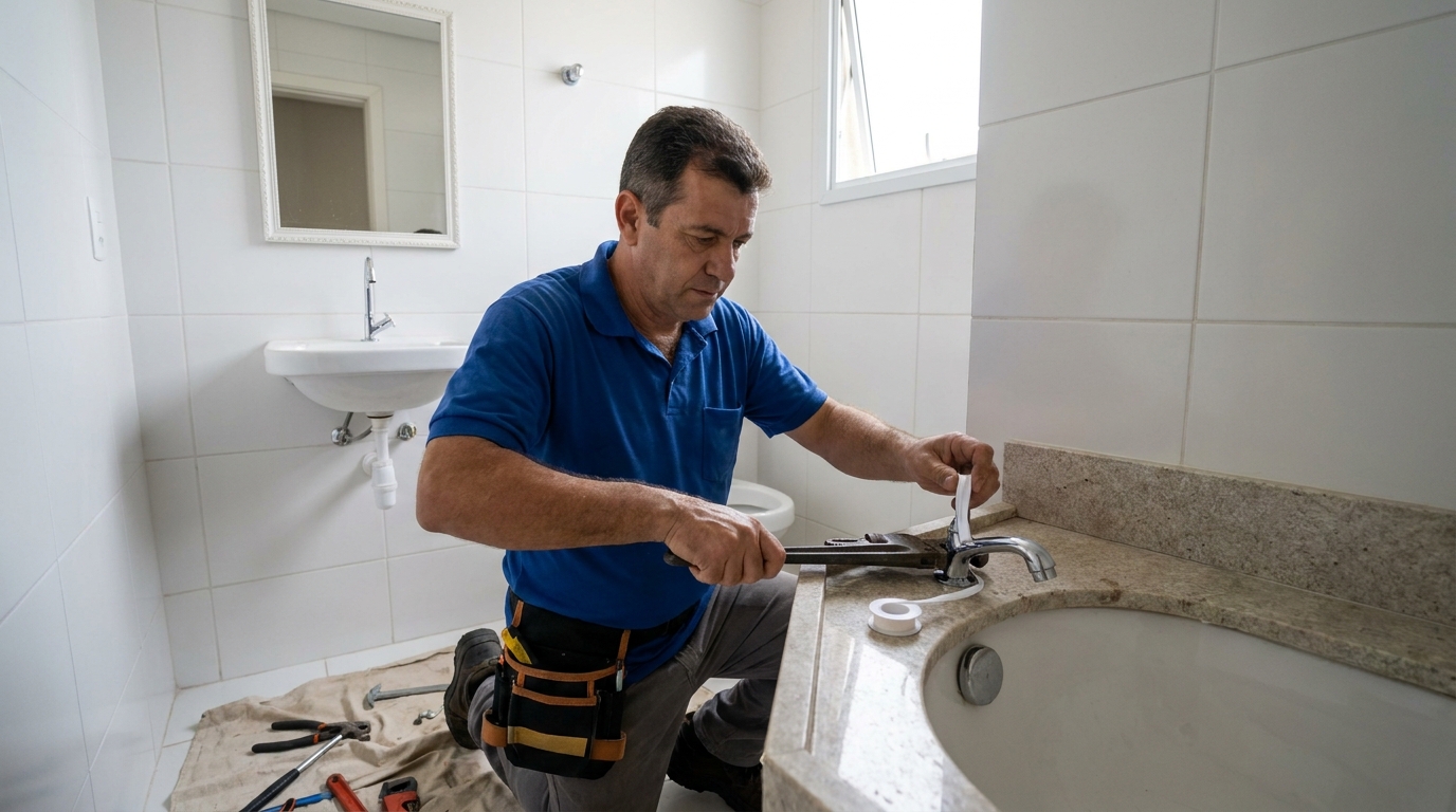 Instalação de torneira de cozinha em Indaiatuba‑SP