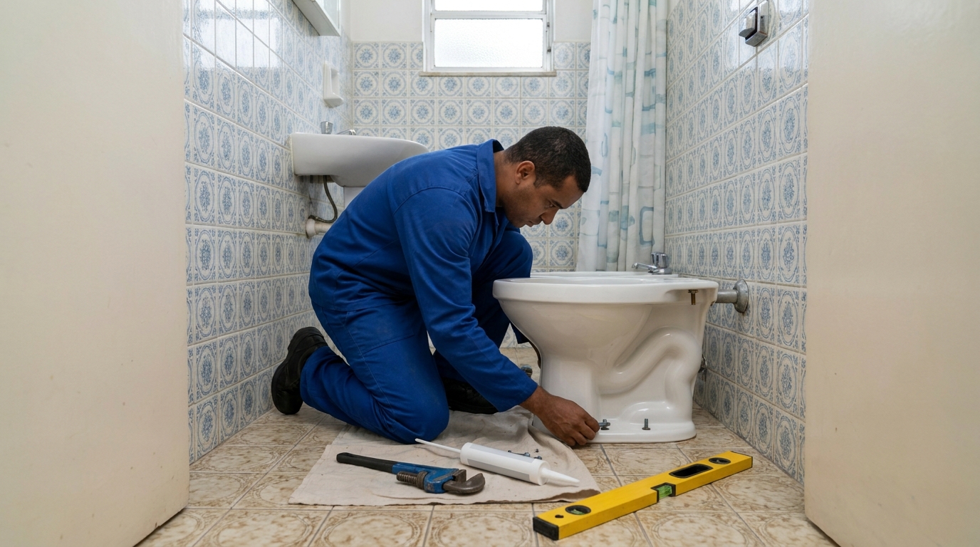 Instalação de vaso sanitário residencial em Indaiatuba‑SP