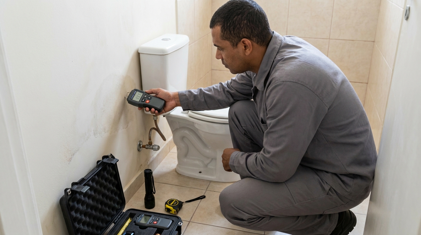 Técnico de caça vazamento em residência em Indaiatuba‑SP